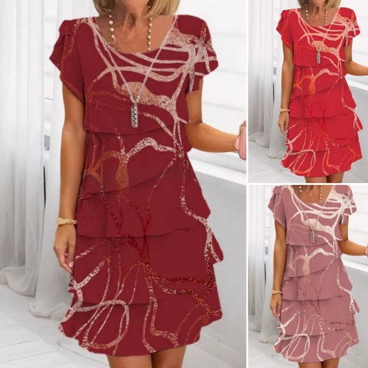 📢📢40% OFF !!!⏰Women's Elegant Fashion Ruffle Dress