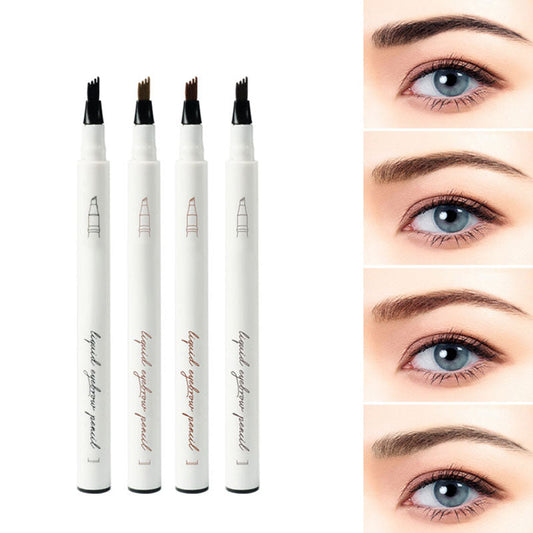 📢📢50% OFF !! ⏰Microblading Four-fork Liquid Eyebrow Pencil