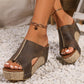 📢📢30% OFF !! ⏰Women's Wedge Sandals with Studded Details