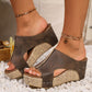 📢📢30% OFF !! ⏰Women's Wedge Sandals with Studded Details
