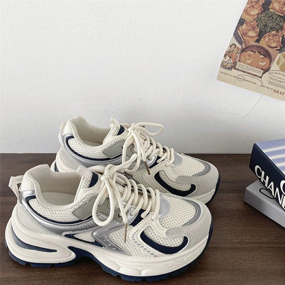 📢📢40% OFF !! ⏰ Thick-Soled Casual Sneakers – Lightweight, Breathable Mesh, Retro 🍂