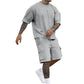 📢📢40% OFF !! ⏰Men's Casual Short Sleeve T-Shirt Shorts Set