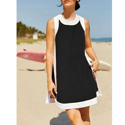 📢📢60%  OFF !! ⏰Women's Casual Color Block Sleeveless Tops Matching Shorts