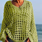 📢📢30% OFF !! ⏰Women’s Casual Solid Color Crochet Knit Top