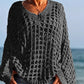 📢📢30% OFF !! ⏰Women’s Casual Solid Color Crochet Knit Top