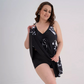 📢📢40% OFF !! ⏰Women's Printed Sleeveless V-Neck Swimdress – Built-in Shorts, Flattering Fit, Quick Dry ✨
