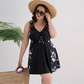 📢📢40% OFF !! ⏰Women's Printed Sleeveless V-Neck Swimdress – Built-in Shorts, Flattering Fit, Quick Dry ✨