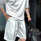 📢📢50% OFF !!!⏰Men's Casual Solid Top & Shorts 2-Piece Set