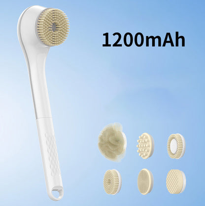 Cepillo de baño exfoliante eléctrico con mango largo