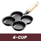 📢📢50%  OFF !! ⏰ 4-Cup Cast Iron Egg Frying Pan - Non-Stick & Even Heating, Perfect for Breakfast Sandwiches or Pancakes 🥪✨