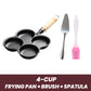 📢📢50%  OFF !! ⏰ 4-Cup Cast Iron Egg Frying Pan - Non-Stick & Even Heating, Perfect for Breakfast Sandwiches or Pancakes 🥪✨