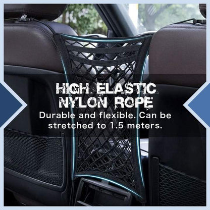 📢📢40% OFF !! ⏰ 3‑Layer Universal Elastic Car Trunk Net Storage Bag | Heavy‑Duty Mesh Cargo Organizer