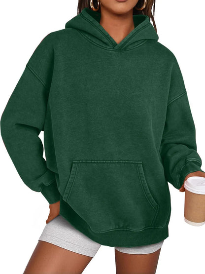 📢📢58%  OFF !! ⏰Womens Acid Wash Hoodie Oversized Long Sleeve Fall Fashion Sweatshirts