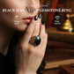 📢📢40% OFF !! ⏰Vintage Engraved Black Simulated Gemstone Ring