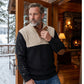 📢70%  OFF !! ⏰Men's Colorblock Button-Neck Sweater