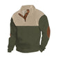 📢70%  OFF !! ⏰Men's Colorblock Button-Neck Sweater