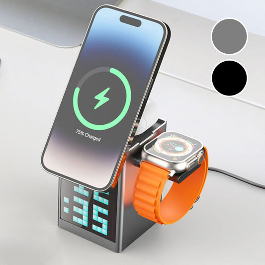 📢📢60%  OFF !! ⏰Multifunctional Charging Station with Built-in Bluetooth Speaker & Clock