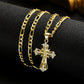 ✝️ 50% OFF NOW! ✨ Gold Crucifix Necklace – Detailed INRI Motif, Adjustable Figaro Chain & Hypoallergenic Finish 💛