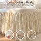 Romantic Ruffled Lace Bed Skirt 3-Piece Set