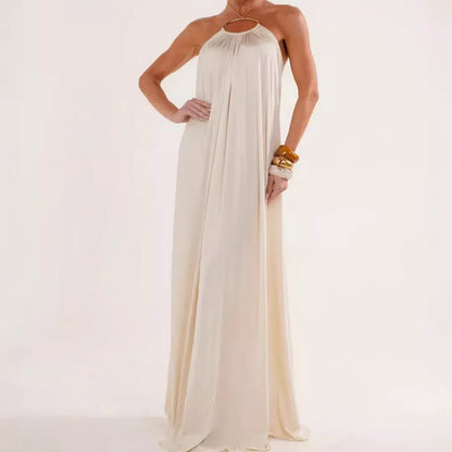 📢📢60%  OFF !! ⏰Women's Elegant Halter-Neck Backless Maxi Dress👗