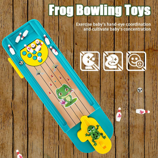 📢📢50% OFF !!!⏰Tabletop Finger Frog Bowling Toys