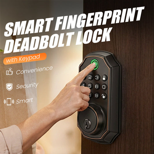 📢📢50%  OFF !! ⏰Smart Fingerprint Deadbolt Lock with Keypad
