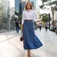 📢📢60% OFF !!!⏰Women's High-Waist A-Line Denim Maxi Skirt