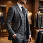 📢📢60%  OFF !! ⏰Men's Slim-Fit 3-Piece Suit Set🕴️