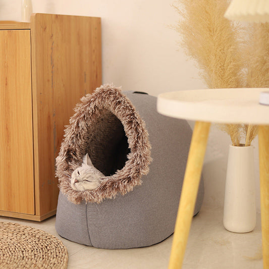 📢📢50%  OFF !! ⏰Winter Warm Pet Cave Bed