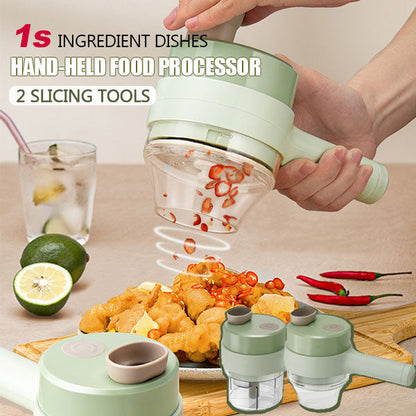 📢📢50% OFF !! ⏰🔪4 In 1 Handheld Electric Vegetable Cutter Set