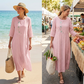 📢📢60% OFF!!⏰Women's Casual Loose Midi Dress with Embroidery