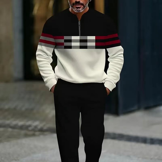 📢📢40% OFF !!!⏰Men's Graphic Print Pullover & Pants Set