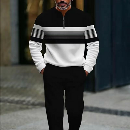 📢📢40% OFF !!!⏰Men's Graphic Print Pullover & Pants Set
