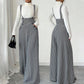 Women’s Classic Houndstooth High-Waist Suspender Pants