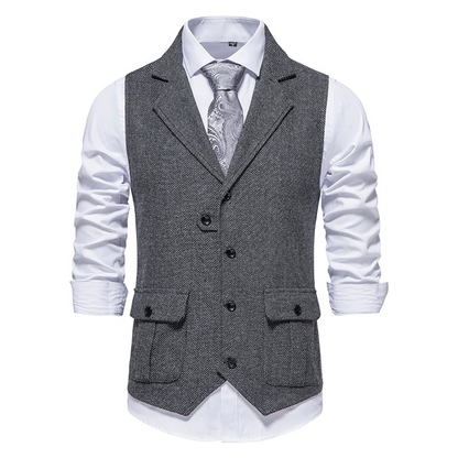 📢📢50% OFF !!!⏰Men's Classic Herringbone Tweed Suit Vest
