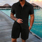 📢📢40% OFF !!!⏰Men’s 2-Piece Loose Shirt & Shorts Set – Breathable, Relaxed Fit & Effortless Summer Style 👕🩳