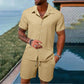 📢📢40% OFF !!!⏰Men’s 2-Piece Loose Shirt & Shorts Set – Breathable, Relaxed Fit & Effortless Summer Style 👕🩳
