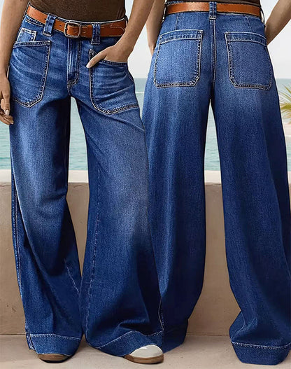 📢📢50% OFF !!!⏰Women's High-Waist Wide-Leg Jeans