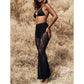 Elegant Lace Flare Pants with High-Waisted Design