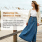 ⏳Limited-time 50% off⏰Vintage Button-Front A-Line Denim Skirt👗