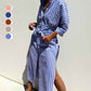 📢📢60% OFF !!!⏰Loose Striped Half Sleeve Shirt Dress
