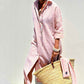 📢📢60% OFF !!!⏰Loose Striped Half Sleeve Shirt Dress