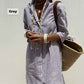 📢📢60% OFF !!!⏰Loose Striped Half Sleeve Shirt Dress