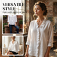 📢📢50% OFF !!!⏰💞50K+ SOLD!👵🌸  Ruffle V-Neck Blouse – Soft, flattering & easy to wear. Perfect for daily elegance. 🕊️✨
