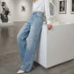 📢📢55% OFF !!!⏰Rhinestone Embellished Wide-Leg Denim Jeans