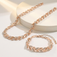 📢📢40% OFF !!!⏰Adjustable Rhinestone Leaf Link Necklace & Bracelet Set