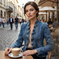 🧥 40% OFF NOW! 🌸 Women's Ruffle Trim Open-Front Denim Jacket – Lightweight & Feminine – Versatile & Chic 👗