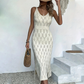📢📢50% OFF !!!⏰Elegant V-Neck Pointelle Knit Dress