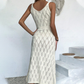 📢📢50% OFF !!!⏰Elegant V-Neck Pointelle Knit Dress