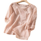 📢📢40% OFF !! ⏰Women's Embroidered Cotton-Linen Blend Blouse